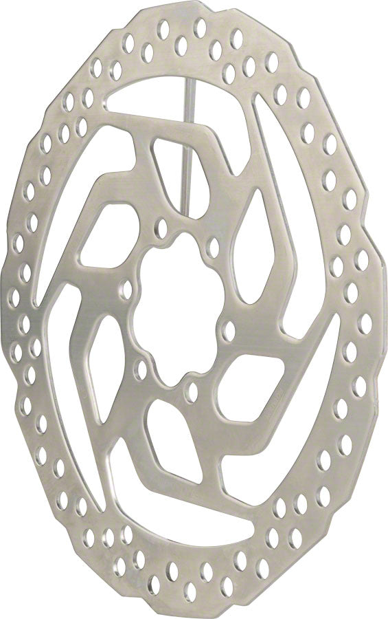 Shimano Tourney SM-RT26-S Disc Brake Rotor - 160mm, 6-Bolt, For Resin Pads Only, Silver