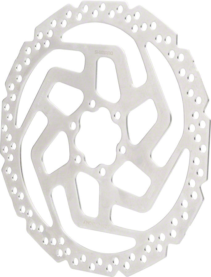 Shimano Tourney SM-RT26-M Disc Brake Rotor - 180mm, 6-Bolt, For Resin Pads Only, Silver