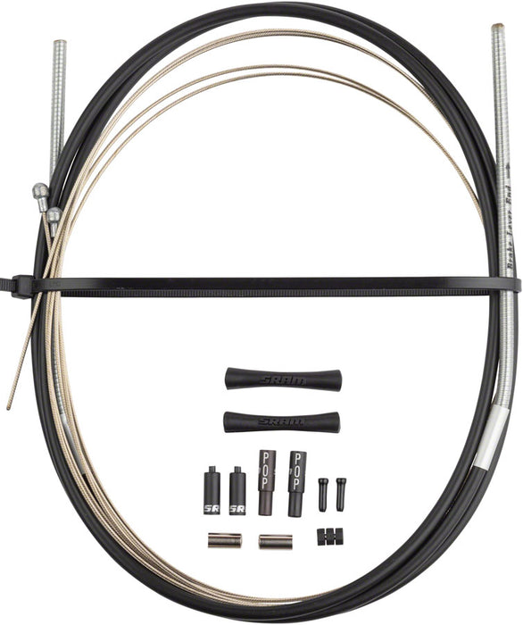 SRAM, SlickWire Brake Cable Kit, Brake Cable and Housing Set, Stainless Steel, Black, Kit
