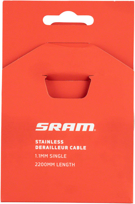 SRAM, Stainless Shift Cable, Shifter Cable, 1.1mm, 2200mm, Shimano/SRAM, Unit