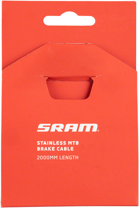SRAM, Stainless Brake Cable, Brake Cable, 1.5mm, 2000mm, Steel
