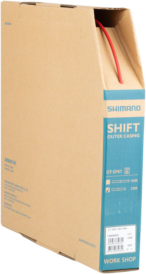 Shimano OT-SP41 Derailleur Housing - 25m, Red