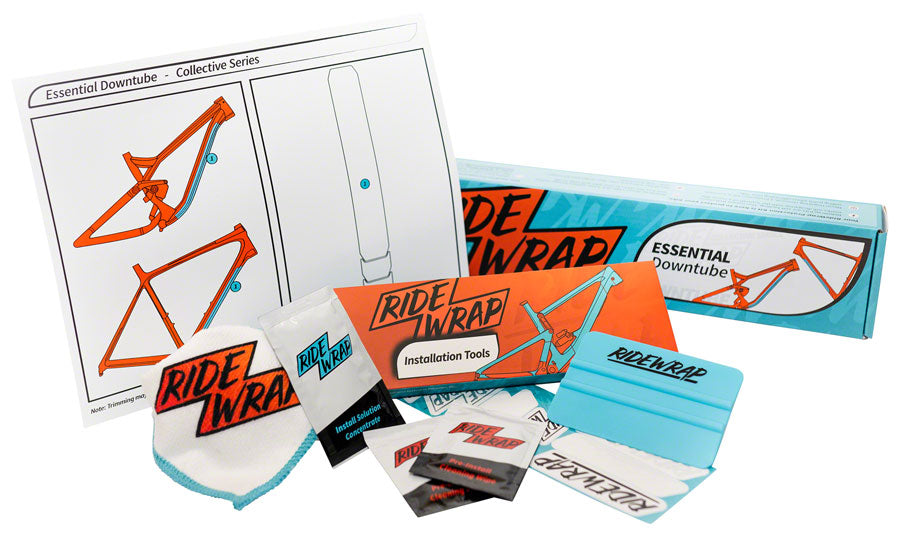 RideWrap Essential Downtube Kit - Gloss Clear