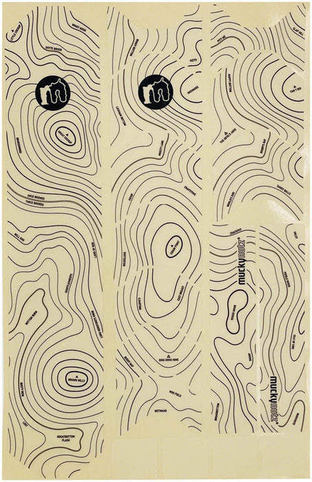 Mucky Nutz Skinz Frame Protection, Contours Black Gloss