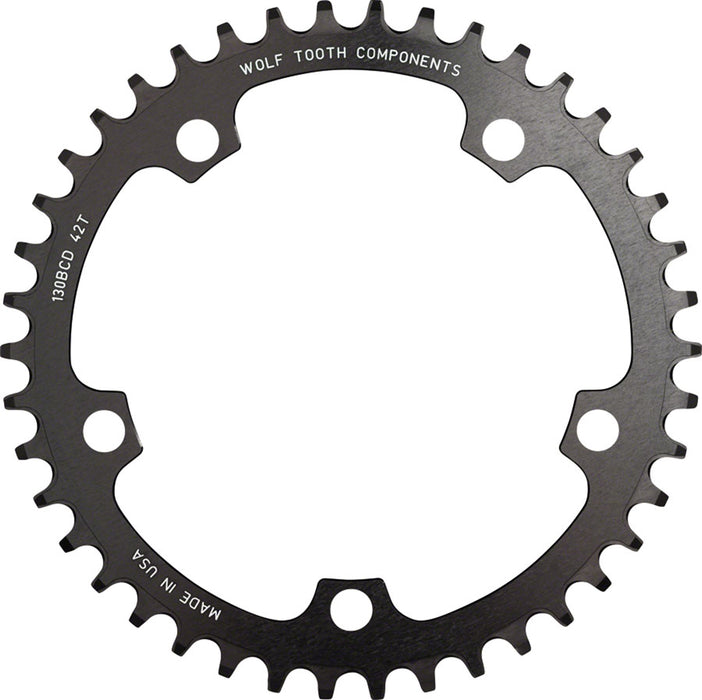 Wolf Tooth Components Cyclocross chainring, 130BCD 38T - black