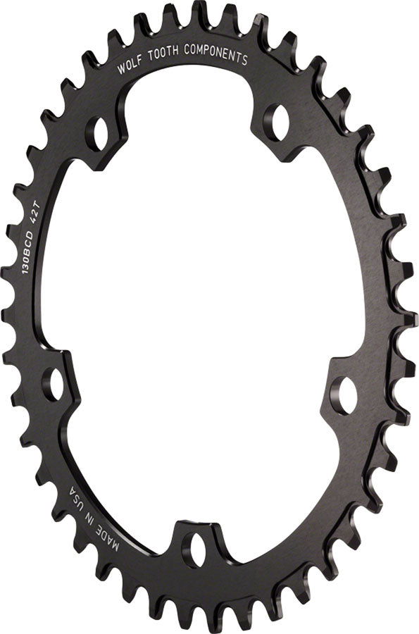 Wolf Tooth Components Cyclocross chainring, 130BCD 44T - black