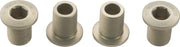 Wolf Tooth Set of Chainring Bolts for 104 x 30T rings (10 mm long) 4-Pieces, Silver