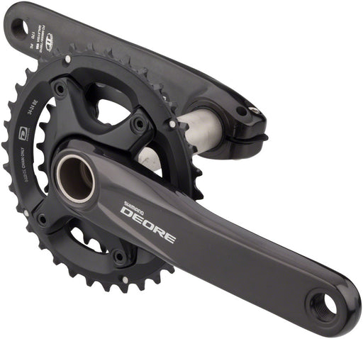 Shimano FC-M6000-2 Crankset - 170mm, 10-Speed, 34/24t, 96/64 BCD, Hollowtech II Spindle Interface, Black