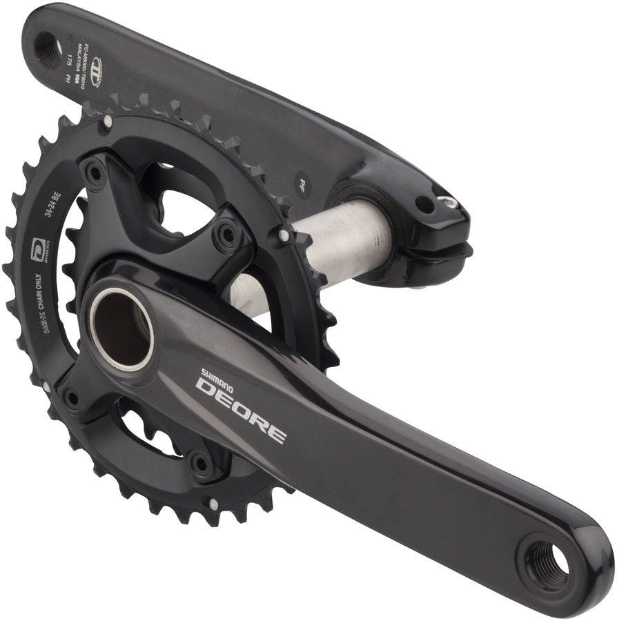 Shimano FC-M6000-2 Crankset - 175mm, 10-Speed, 34/24t, 96/64 BCD, Hollowtech II Spindle Interface, Black