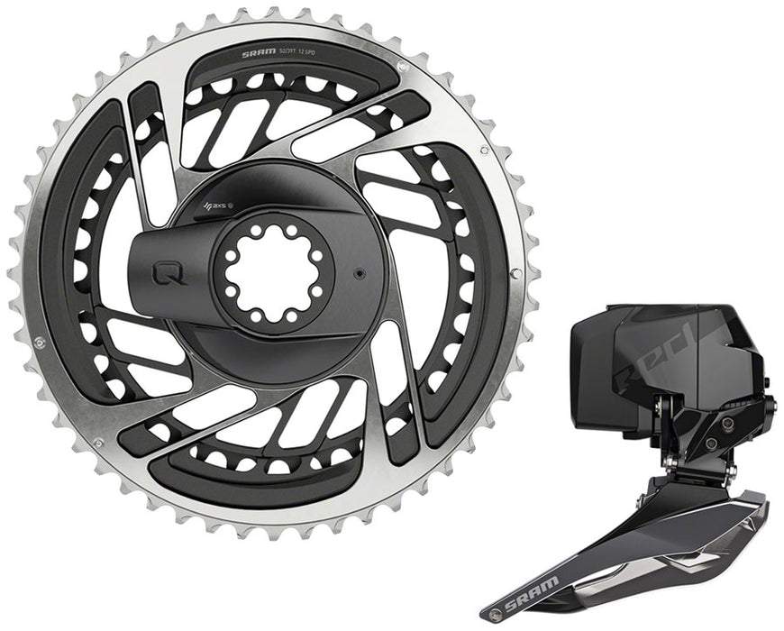 SRAM RED AXS Power Meter/Front Derailleur Kit - 52/39t, 12-Speed, 8-Bolt Direct Mount, RED AXS 2-Position Front Derailleur, Grey, D1