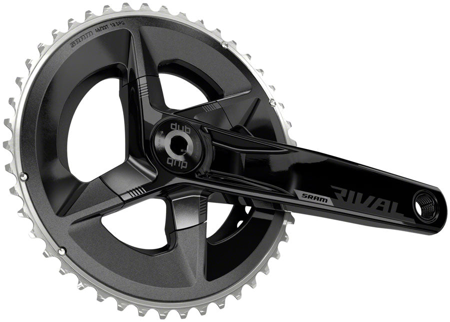 SRAM Rival AXS Crankset - 160mm, 12-Speed, 48/35t, 107 BCD, DUB Spindle Interface, Black, D1