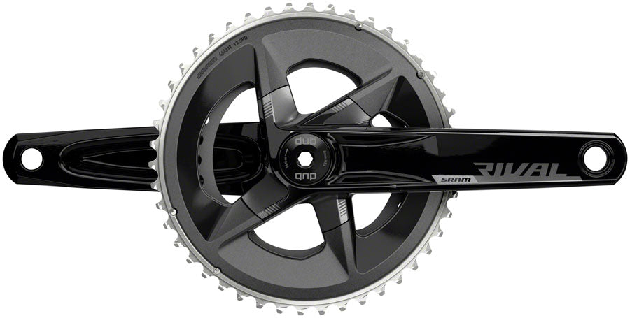 SRAM Rival AXS Crankset - 175mm, 12-Speed, 48/35t, 107 BCD, DUB Spindle Interface, Black, D1