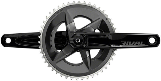 SRAM Rival AXS Crankset with Quarq Power Meter - 160mm, 12-Speed, 48/35t Yaw, 107 BCD, DUB Spindle Interface, Black, D1
