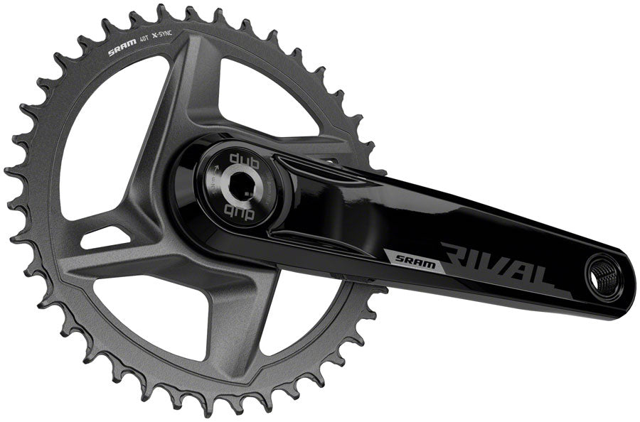 SRAM Rival 1 AXS Wide Crankset - 175mm, 12-Speed, 40t, 8-Bolt Direct Mount, DUB Spindle Interface, Black, D1