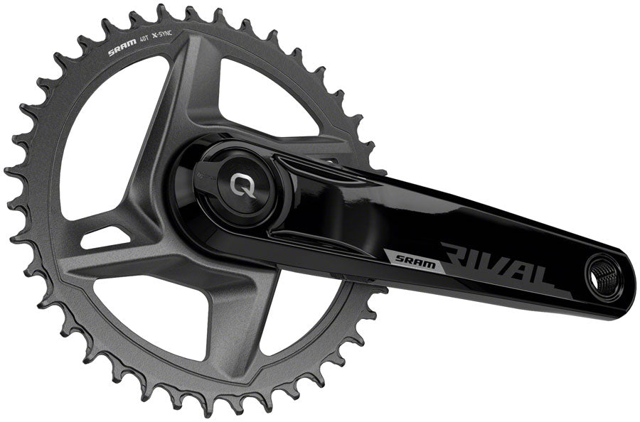 SRAM Rival 1 AXS Wide Power Meter Crankset - 175mm, 12-Speed, 40t, 8-Bolt Direct Mount, DUB Spindle Interface, Black, D1