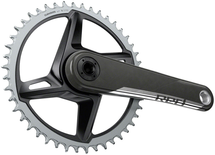 SRAM RED 1 AXS Crankset - 175mm, 12-Speed, 46t, 8-Bolt Direct Mount, DUB Spindle Interface, Natural Carbon, D1