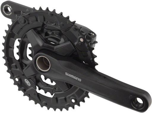 Shimano Alivio FC-MT210-3 Crankset - 175mm, 9-Speed, 44/32/22t, Riveted, Hollowtech II Spindle Interface, Black