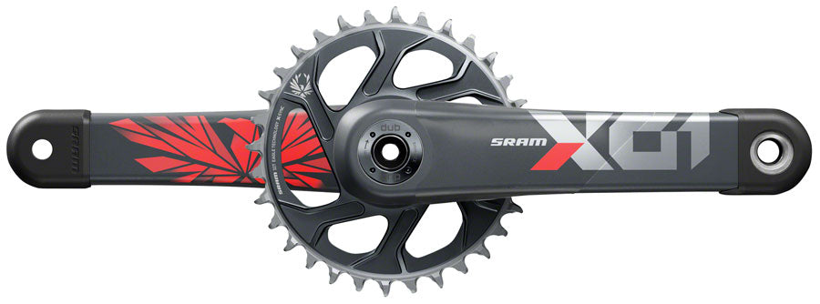 SRAM X01 Eagle Boost Crankset - 170mm, 12-Speed, 32t, Direct Mount, DUB Spindle Interface, Lunar/Oxy Red, C2