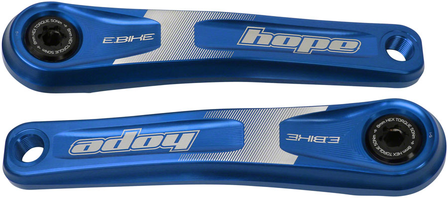 Hope eBike Crankset - 155mm, ISIS, Standard Offset, Blue