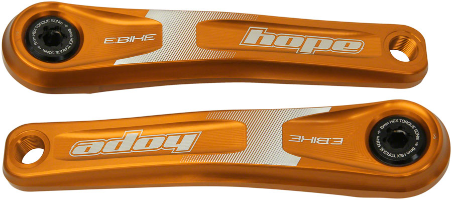 Hope eBike Crankset - 155mm, ISIS, Specialized Offset, Orange