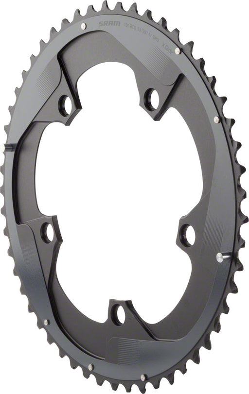 SRAM Force 22 53T 130mm BCD YAW Chainring Black for Hidden or Non-Hidden Bolt Use with 39T