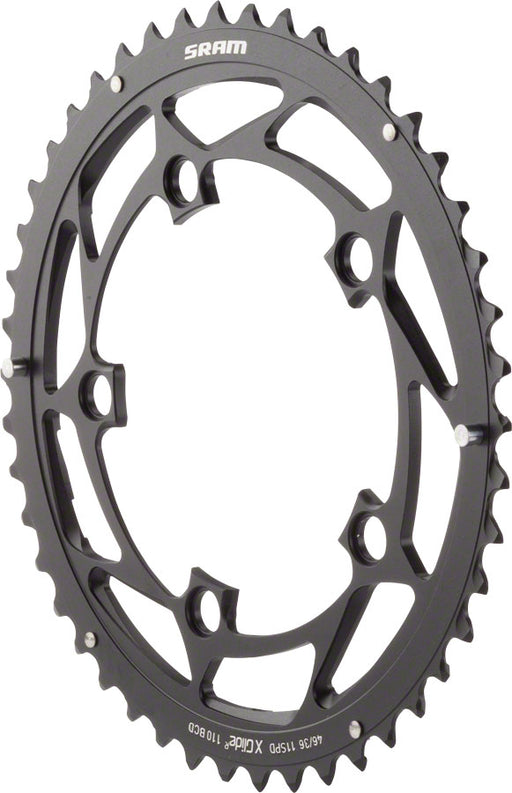 SRAM 11-Speed 46T 110mm BCD YAW Chainring Black, Use with 36T