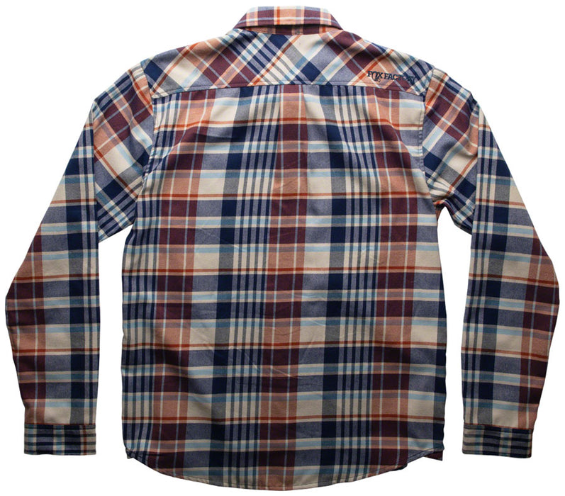 FOX Everyday Long Sleeve Flannel Shirt - Orange/Blue/Tan, Men's, Small