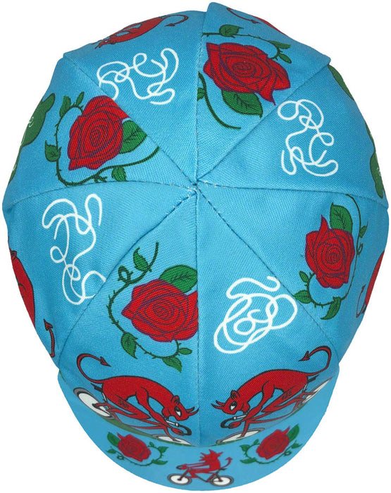 Cinelli Cycling Cap, Giacon Art, Diavolo Rosso, Blue