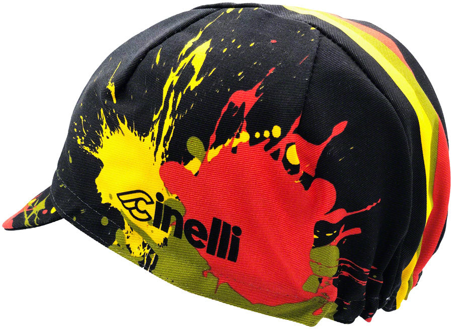 Cinelli Cycling Cap, Splash, Black/Yellow