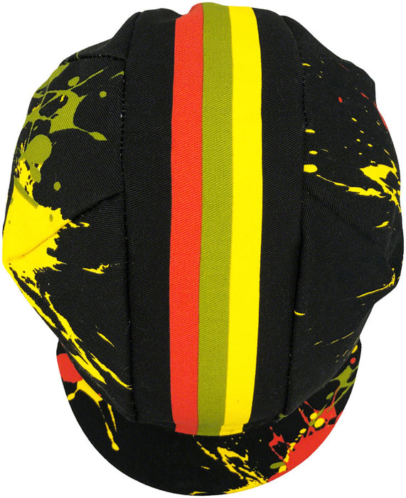 Cinelli Cycling Cap, Splash, Black/Yellow