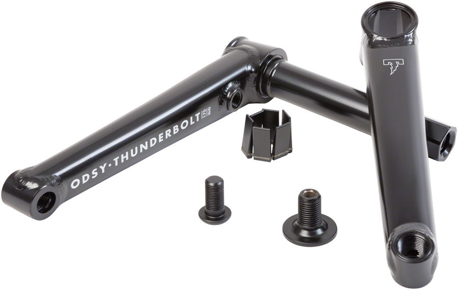 Odyssey Thunderbolt+ Crankset - 175mm, Left Hand Drive, Rust Proof Black