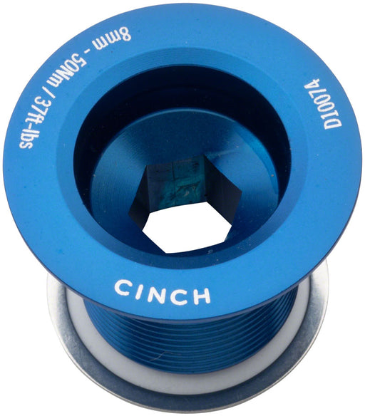 Race Face CINCH Crank Bolt with Washer - NDS, M18, Gloss Blue
