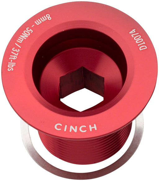 Race Face CINCH Crank Bolt with Washer - NDS, M18, Gloss Red