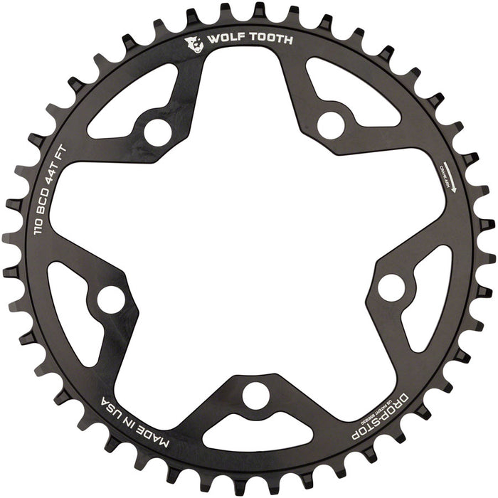 Wolf Tooth Components 5x110BCD CX/Road (Flat Top) Chainring, 42T - Blk