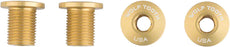 Wolf Tooth 30T 10mm Chainring Bolt: Gold, Set of 4, Dual Hex Fittings