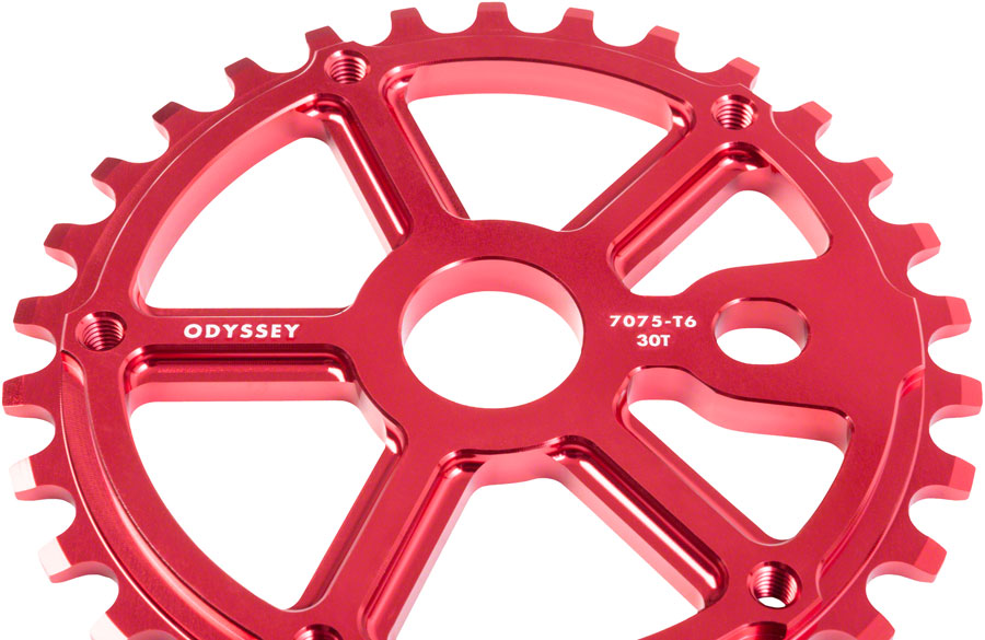 Odyssey Utility Pro Sprocket (No Guard) - 30t, Anodized Red