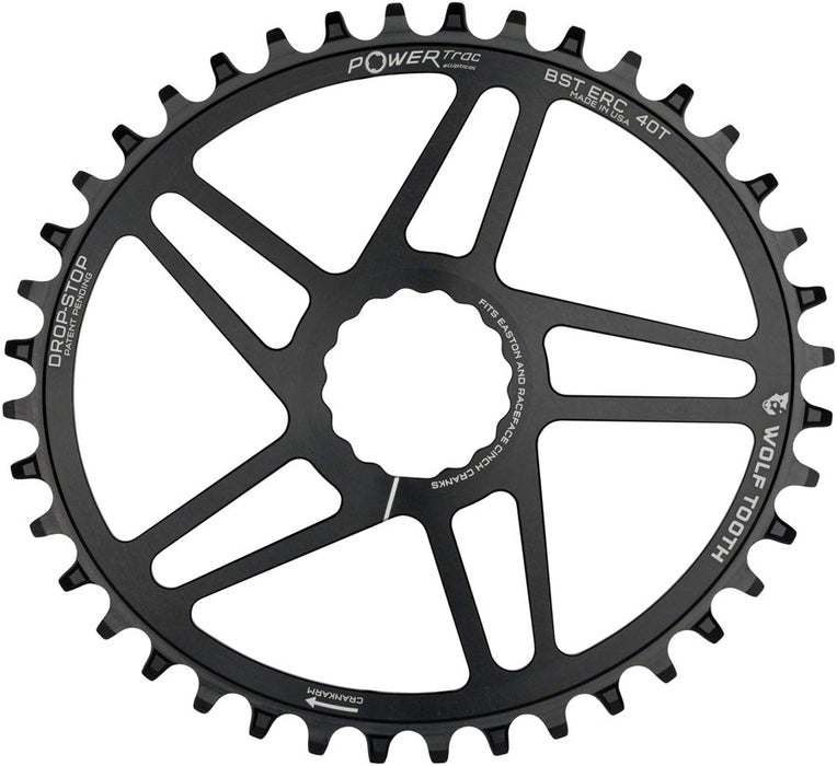 Wolf Tooth Components Powertrac Elliptical Drop-Stop Chainring: 40T Easton