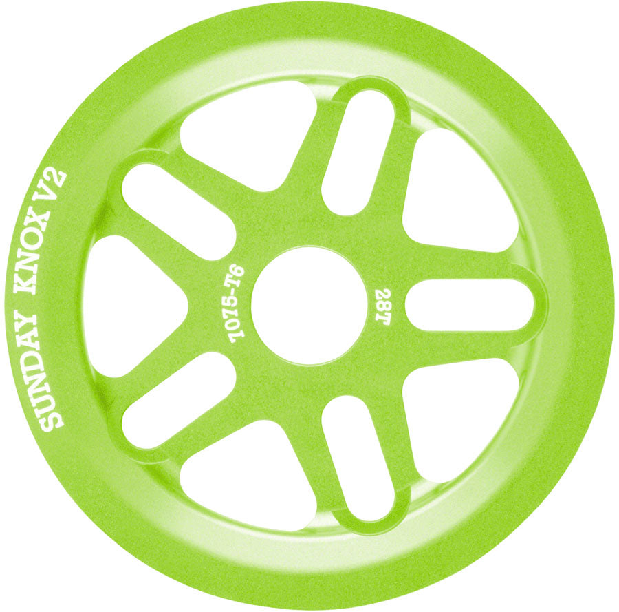 Sunday Knox V2 Sprocket - 28t, Electro Green