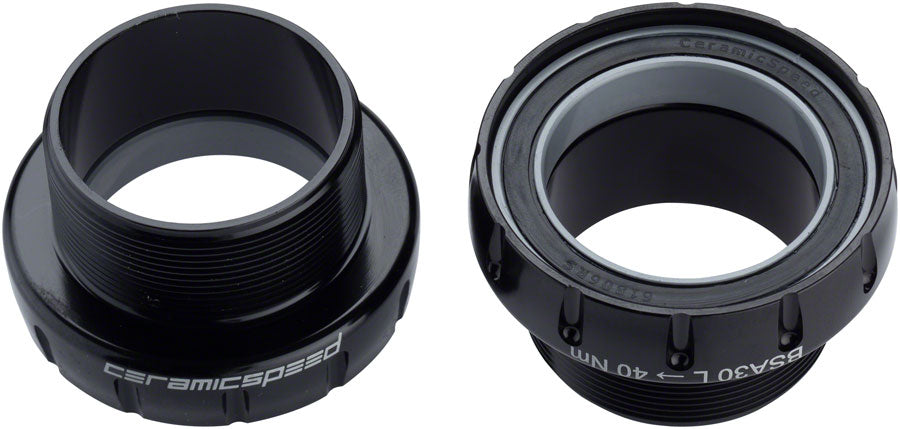 CeramicSpeed BSA30 MTB Bottom Bracket: Coated, BSA Thread, 30mm Spindle, Black