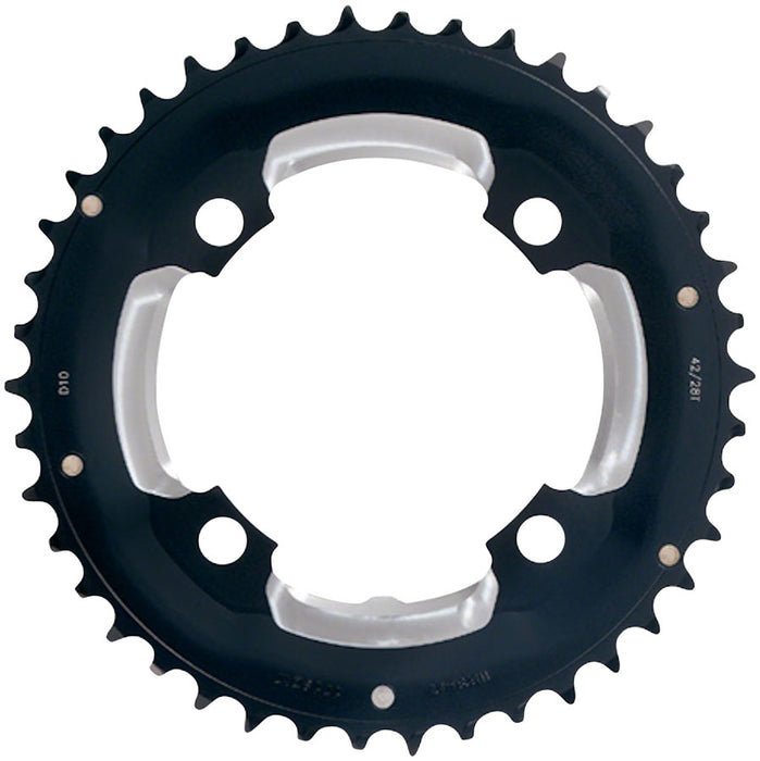 FSA (Full Speed Ahead) MTB Pro Double Chainring - 36t, 104 BCD, 4-Bolt, Aluminum, D10, Black