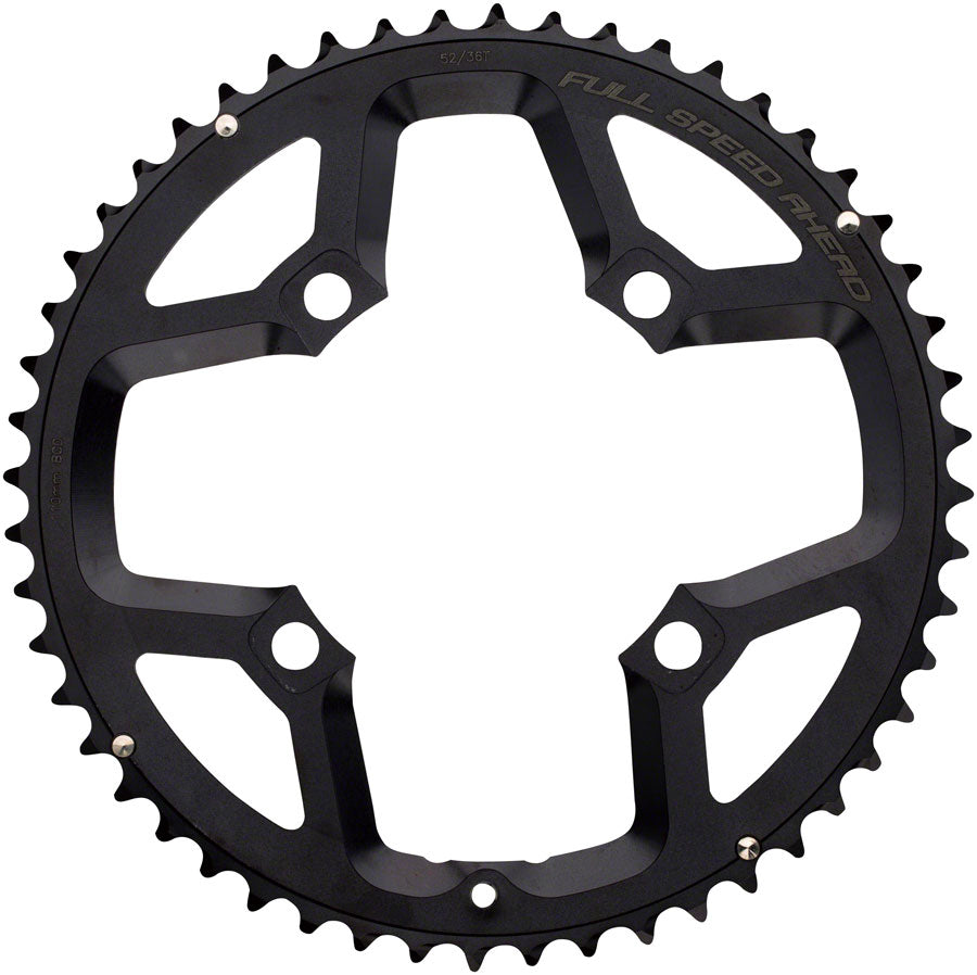 FSA (Full Speed Ahead) Gossamer ABS Chainring - 52t, 110 FSA ABS BCD, 4-Bolt, Aluminum, N10/N11, Black