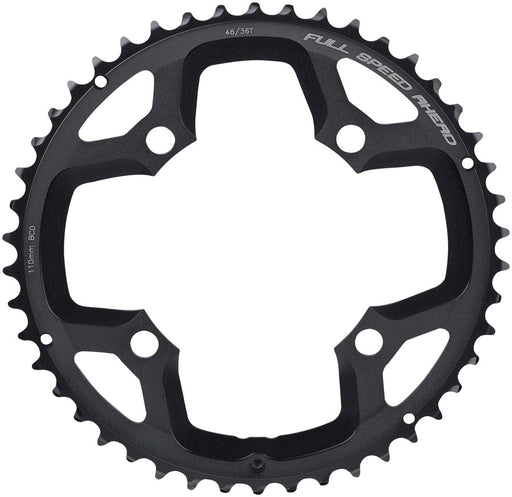 FSA (Full Speed Ahead) Gossamer ABS Chainring - 46t, 110 FSA ABS BCD, 4-Bolt, Aluminum, N10/N11, Black