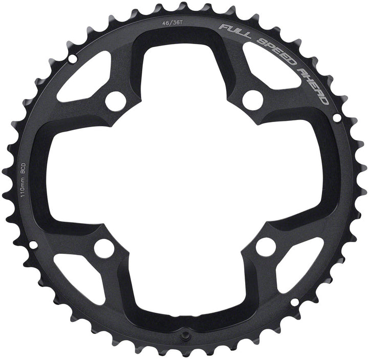 FSA (Full Speed Ahead) Gossamer ABS Chainring - 46t, 110 FSA ABS BCD, 4-Bolt, Aluminum, N10/N11, Black