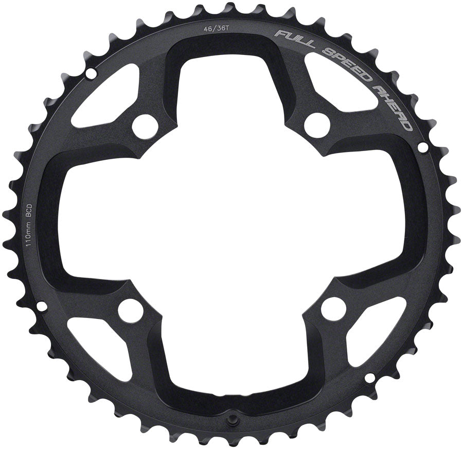 FSA (Full Speed Ahead) Gossamer ABS Chainring - 46t, 110 FSA ABS BCD, 4-Bolt, Aluminum, N10/N11, Black