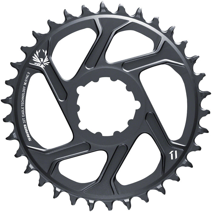 SRAM 32T X-Sync 2 SL Direct Mount Eagle Chainring 3mm Boost Offset, Lunar Gray