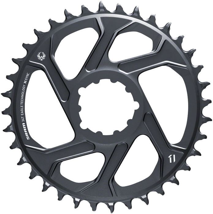 SRAM 34T X-Sync 2 SL Direct Mount Eagle Chainring 3mm Boost Offset, Lunar Gray