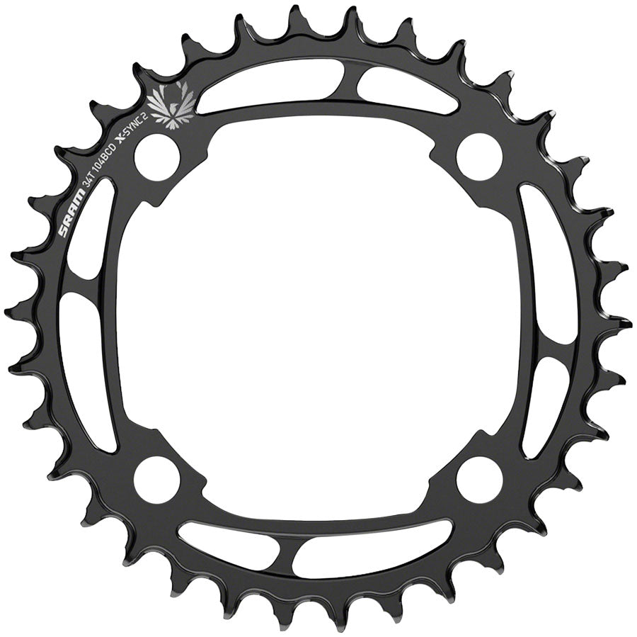 SRAM X-Sync 2 Steel Eagle Chainring - 34T, 104mm Bolt Circle Diameter, Black