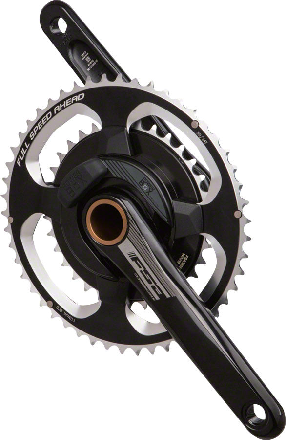 FSA (Full Speed Ahead) PowerBox Alloy Power Meter Crankset - 170mm, 11-Speed, 50/34t, 110 FSA ABS BCD, 392 EVO Spindle Interface, Black