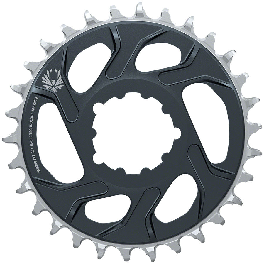 SRAM, Eagle, Chainring, Teeth: 30, Speed: 11/12, BCD: Direct Mount, Aluminum, Grey, 4mm