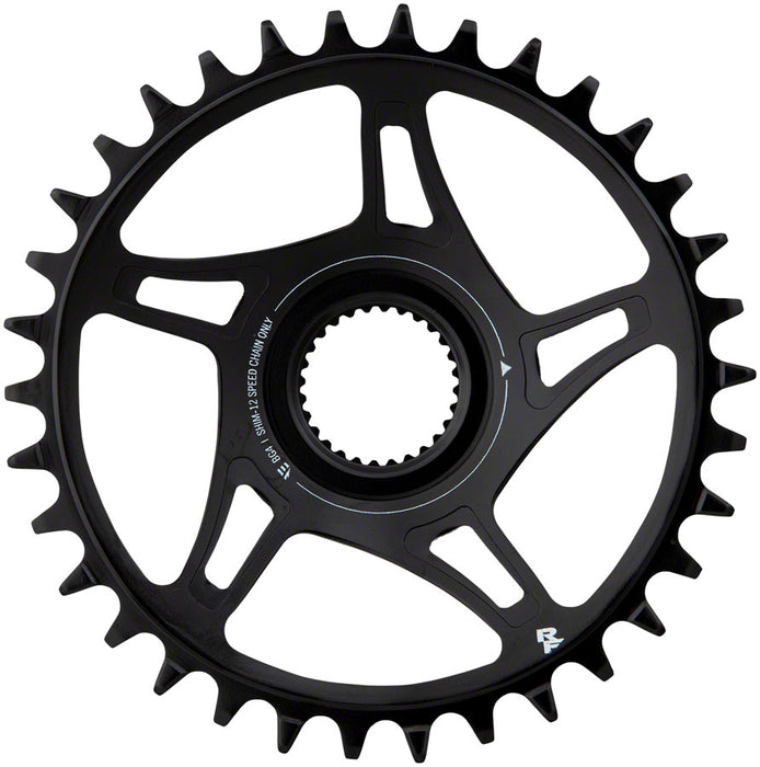 Race Face Bosch G4 Direct Mount Hyperglide+ eMTB Chainring (52mm Chainline) - 34t, Steel, Requires Compatible with Shimano 12-speed HG+ Chain, Black